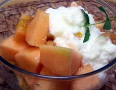 Cantaloupe With Honey Ginger Dressing