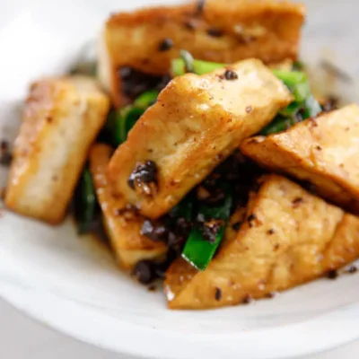 Cantonese Style Tofu In Black Bean Sauce