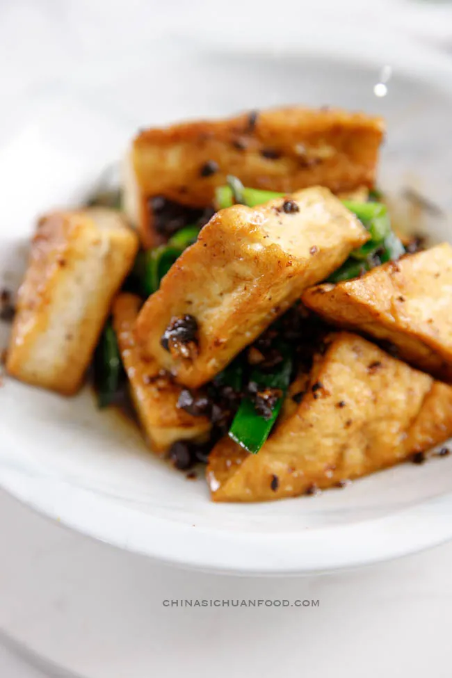 Cantonese Style Tofu In Black Bean Sauce