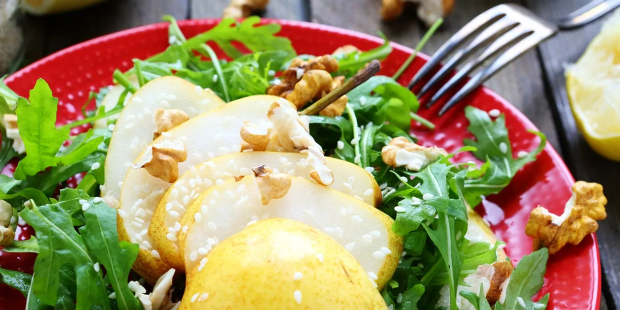 Caramelized Pear And Toasted Almond Salad