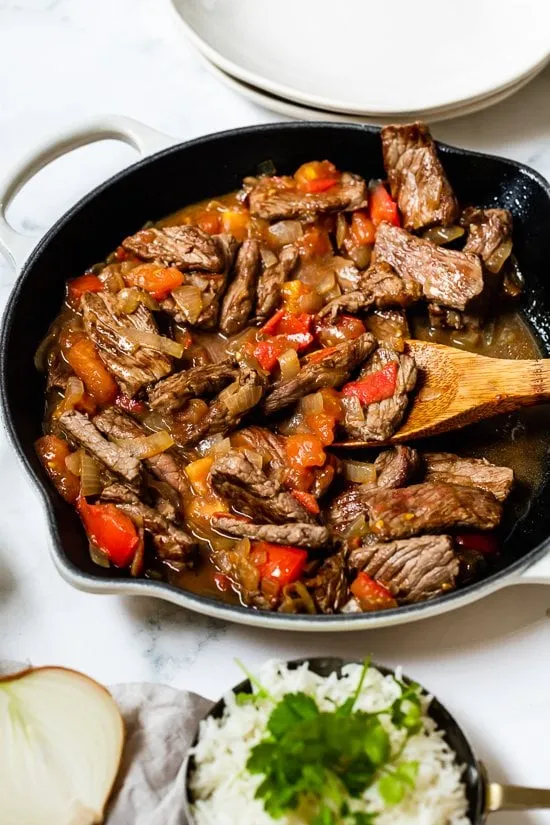 Carne En Bistec  Colombian Steak With Onions And Tomatoes