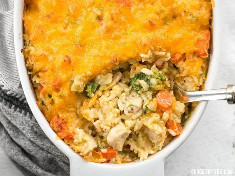 Carrot And Cheesy Rice Casserole