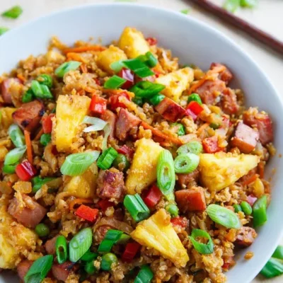 Cauliflower Fried Rice With Leftover Ham