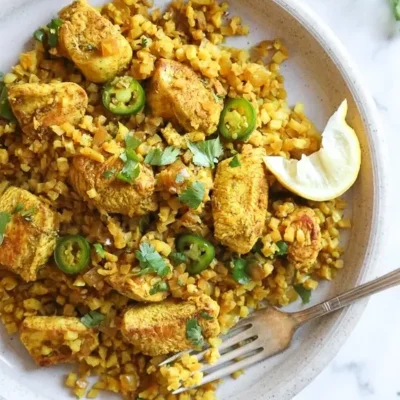 Cauliflower Rice Chicken Biryani