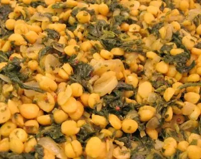 Chana Dal Yellow Lentils With Spinach