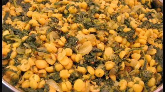 Chana Dal Yellow Lentils With Spinach