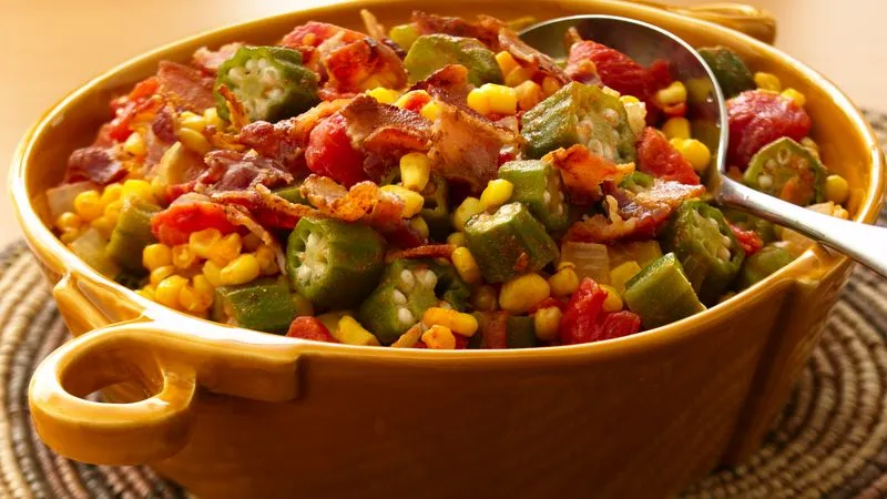 Charishmas Okra-Sweet Corn Veggie