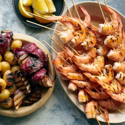 Charred Prawns Shrimp With Capsicum