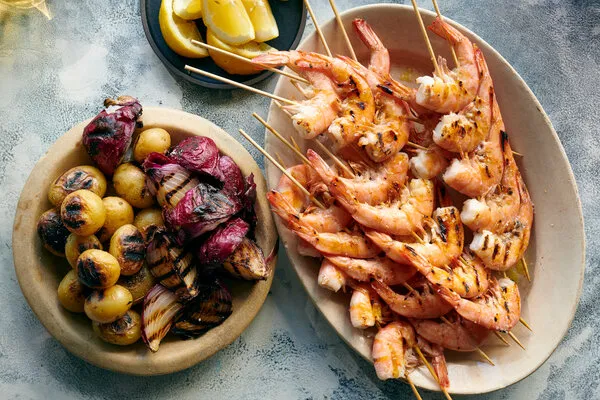 Charred Prawns Shrimp With Capsicum