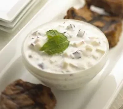 Chavrie Raita With Grilled Lamb