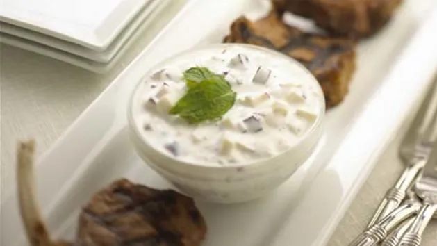 Chavrie Raita With Grilled Lamb