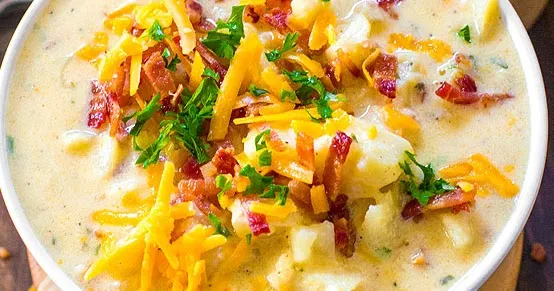 Cheddar And Bacon Potato Soup