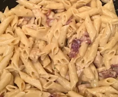 Cheddar Bacon Ranch Chicken Pasta