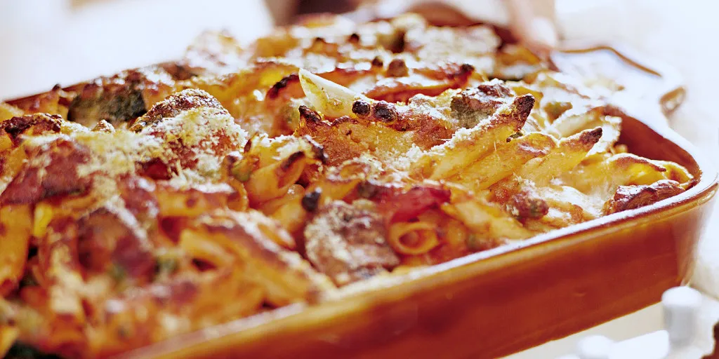 Cheesy Baked Penne With Roasted Veggies