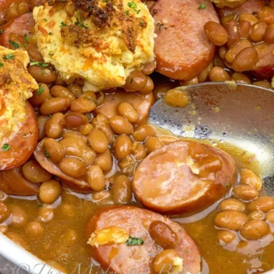 Cheesy Biscuit Bean N Beef Casserole