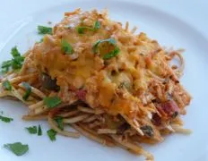 Cheesy Chicken Spaghetti Casserole