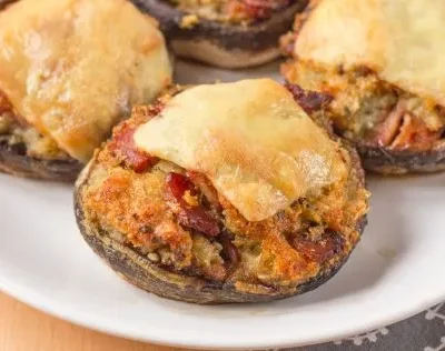 Cheesy Garlic Stuffed Mushrooms Recipe