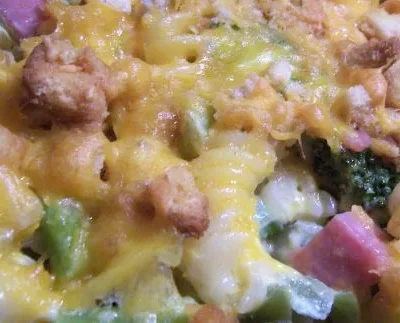 Cheesy Ham &Amp; Broccoli Casserole