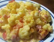 Cheesy Ham &Amp; Cauliflower Casserole