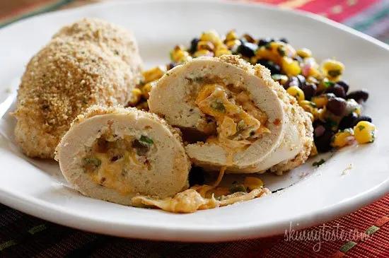 Cheesy Jalapeno Baked Stuffed Chicken