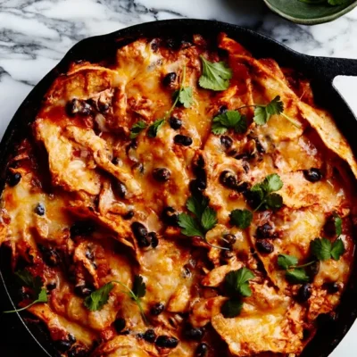 Cheesy Rotisserie Chicken Enchilada Skillet