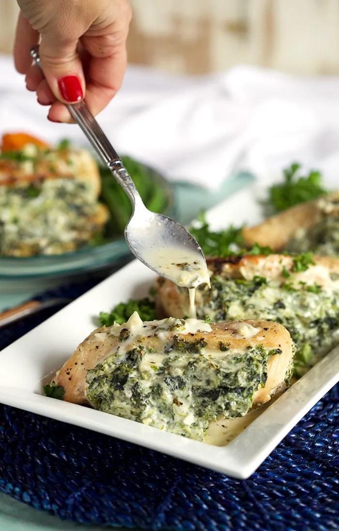 Cheesy Spinach Stuffed Chicken Breast Recipe