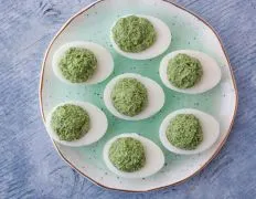 Cheesy Spinach Stuffed Deviled Eggs Recipe