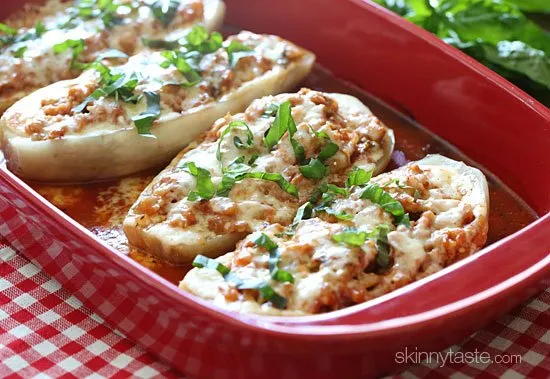 Cheesy Stuffed Eggplant Parmesan Delight