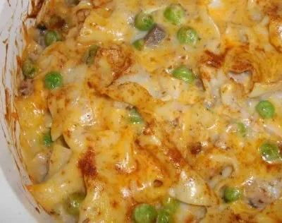 Cheesy Tuna Noodle &Amp; Pea Casserole