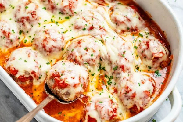 Cheesy Turkey Meatball Skillet