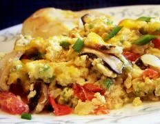 Cheesy Vegetable Scrambled Eggs Recipe