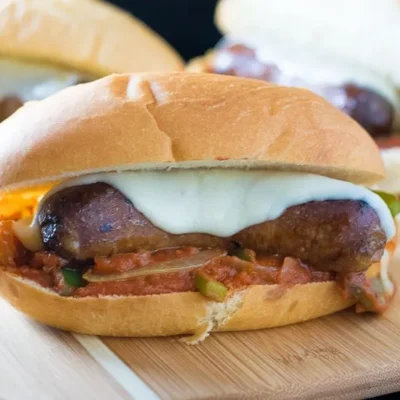 Cheesy Volcano Meatball Sandwiches