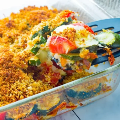 Cheesy Zucchini And Tomato Bake - A Perfect Mozzarella Meltdown