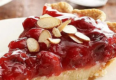 Cherry Almond Creamy Cheese Pie