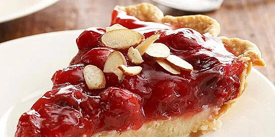 Cherry Almond Creamy Cheese Pie