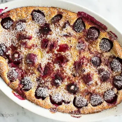 Cherry And Almond Clafouti Baked Custard