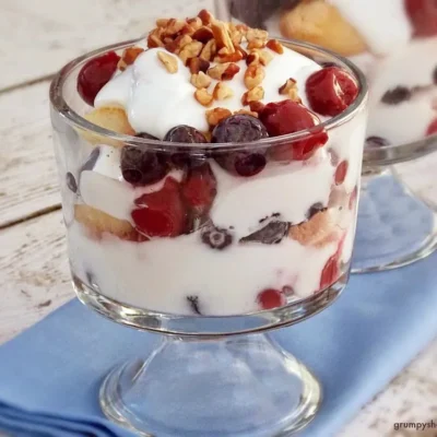 Cherry And Blueberry Trifle