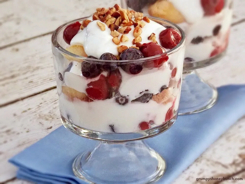 Cherry And Blueberry Trifle