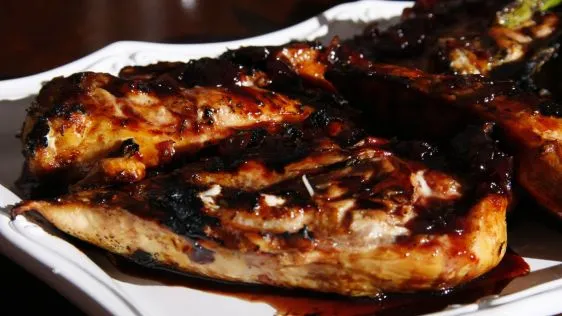 Cherry- Balsamic Glazed Chicken Breasts