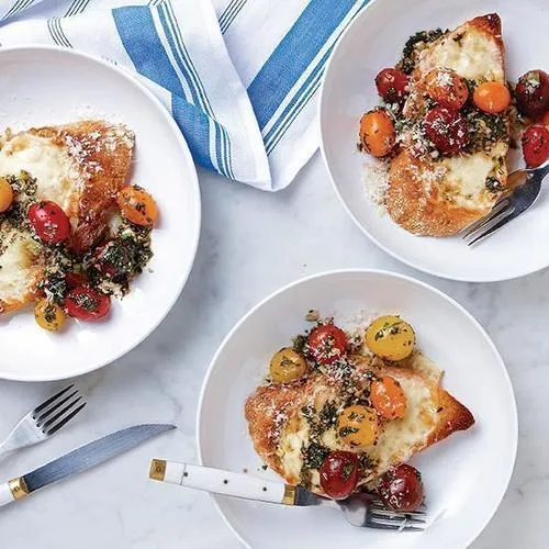 Cherry Tomatoes On Provolone