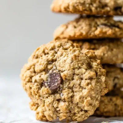 Chewy Chocolate Chip Oatmeal Breakfast Cookie
