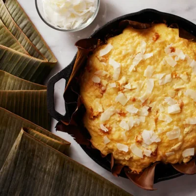 Chewy Coconut Bibingka Filipino Rice Cake