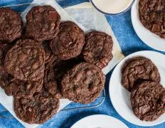 Chewy Double Chocolate Chip Cookies