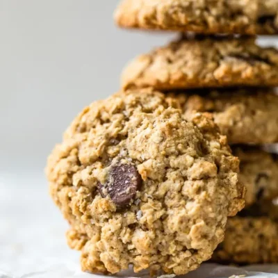 Chewy Low Fat Banana Nut Oatmeal Cookies