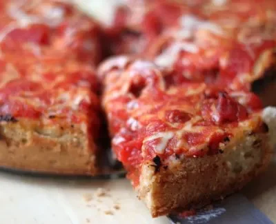 Chicago Style Deep Dish Sausage Pizza