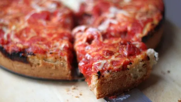 Chicago Style Deep Dish Sausage Pizza