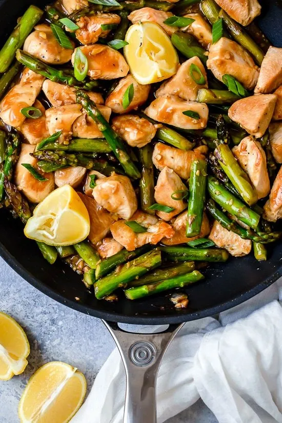 Chicken And Asparagus Lemon Stir Fry