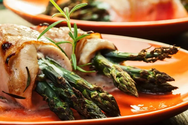 Chicken And Asparagus Roulades