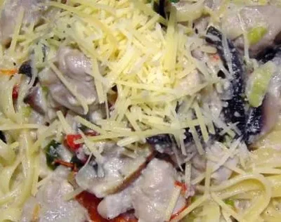 Chicken And Linguine In Creamy Vodka