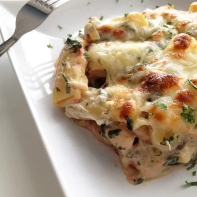 Chicken And Spinach Rigatoni Casserole